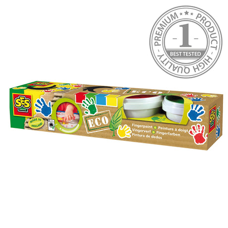 Ses Öko-Fingerfarbe, 4 Farben