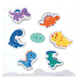 Ses kreativ – kleine Talente – Bade-Dinosaurier-Set – Schaumstoff-Dinosaurier – zum Aufkleben auf nasse Fliesen – regt die Fantasie an – sicheres Badespielzeug – kreatives Spielen – Dinosaurier-Spielzeug