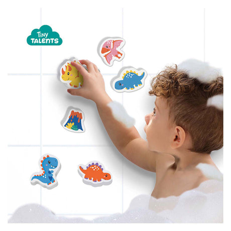 Ses kreativ – kleine Talente – Bade-Dinosaurier-Set – Schaumstoff-Dinosaurier – zum Aufkleben auf nasse Fliesen – regt die Fantasie an – sicheres Badespielzeug – kreatives Spielen – Dinosaurier-Spielzeug