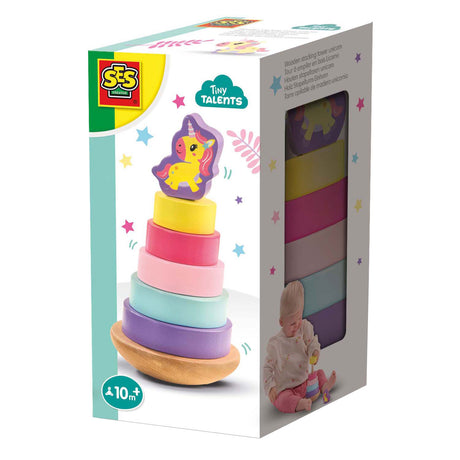 Ses Creative Ses Holzstapelturm Einhorn