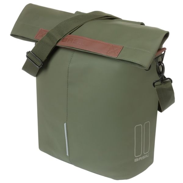 Basil Tasche City Shopper grün | Mikrofonhaken | 16l