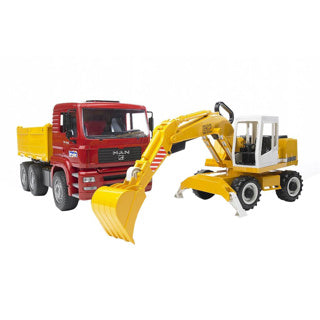 Bruder 2751 Manntransporter mit Liebherr-Kran