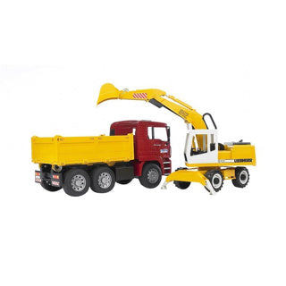 Bruder 2751 Manntransporter mit Liebherr-Kran