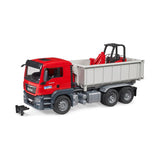 Bruder, Miniaturauto des Mannes TGS LKW mit Container, rot