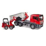Bruder, Miniaturauto des Mannes TGS LKW mit Container, rot