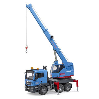Bruder 3771 LKW Mann mit Kran blau