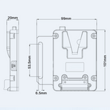 Rolux Mini V-Mount Batterieplatte RL-AC12s