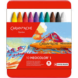 Caran dache caran d'ache neocolor i, L: 10 cm, Stärke 8,5 mm, verschiedene Farben, 10 Stück 1 Box