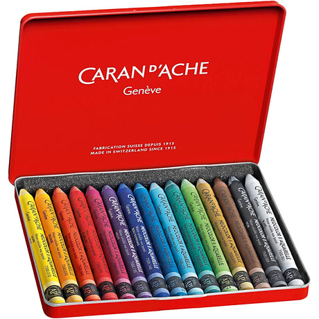 Caran Dache Caran d'Ache Neocolor II, L: 10 cm, Stärke 8,5 mm, verschiedene Farben, 15 Stück 1 Box