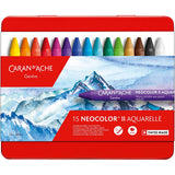 Caran Dache Caran d'Ache Neocolor II, L: 10 cm, Stärke 8,5 mm, verschiedene Farben, 15 Stück 1 Box