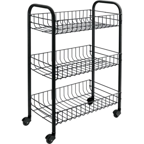 Metaltex Tomado-Siena Küchenwagen mit Rollen 41x23x63 cm schwarz