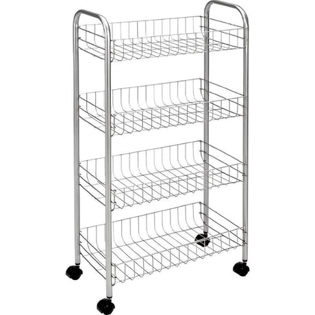 Metaltex Aufbewahrungswagen Pisa 4 Körbe 41x23x84cm grau