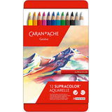 Caran Dache Caran d'Ache Supracolor II Aquarellstifte, L: 17 cm, Mine 3,8 mm, verschiedene Farben, 12 Stück 1 Box