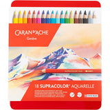Caran Dache Caran d'Ache Supracolor II Aquarellstifte, L: 17 cm, Mine 3,8 mm, verschiedene Farben, 18 Stück 1 Box