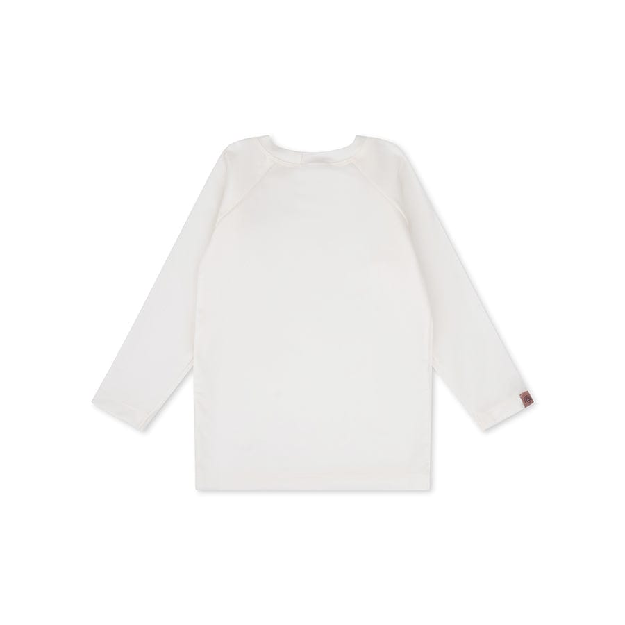 Reine Töne | Weißes UV-Badeshirt mit langen Ärmeln