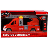 Rapid Wheels Feuerwehrauto mit Leiter und Licht-, Ton- und Reibsprühfunktion