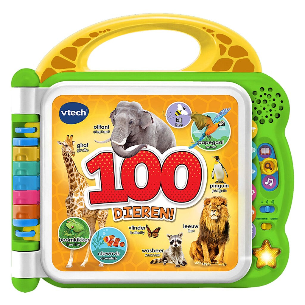 Vtech dětská kniha moje první 100 slov zvířat zelená