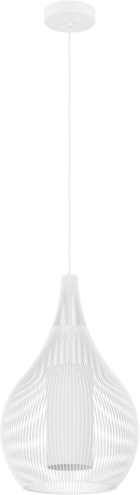 Eglo razoni 1 hanglamp - e27 - ø 42,5 cm - wit - staal|glas