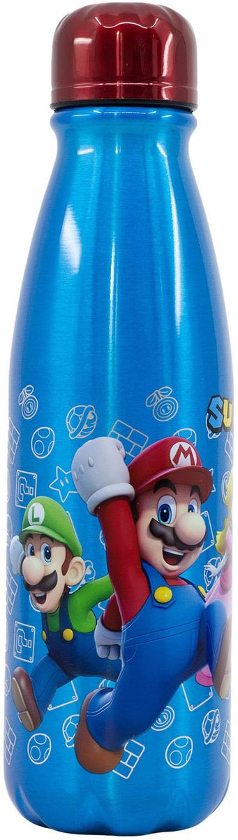 Super Mario -Trinkflasche Aluminium, 600 ml