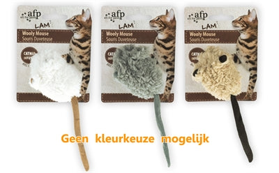 AFP Wooly Mouse Lamwol with beep and catnip assorti