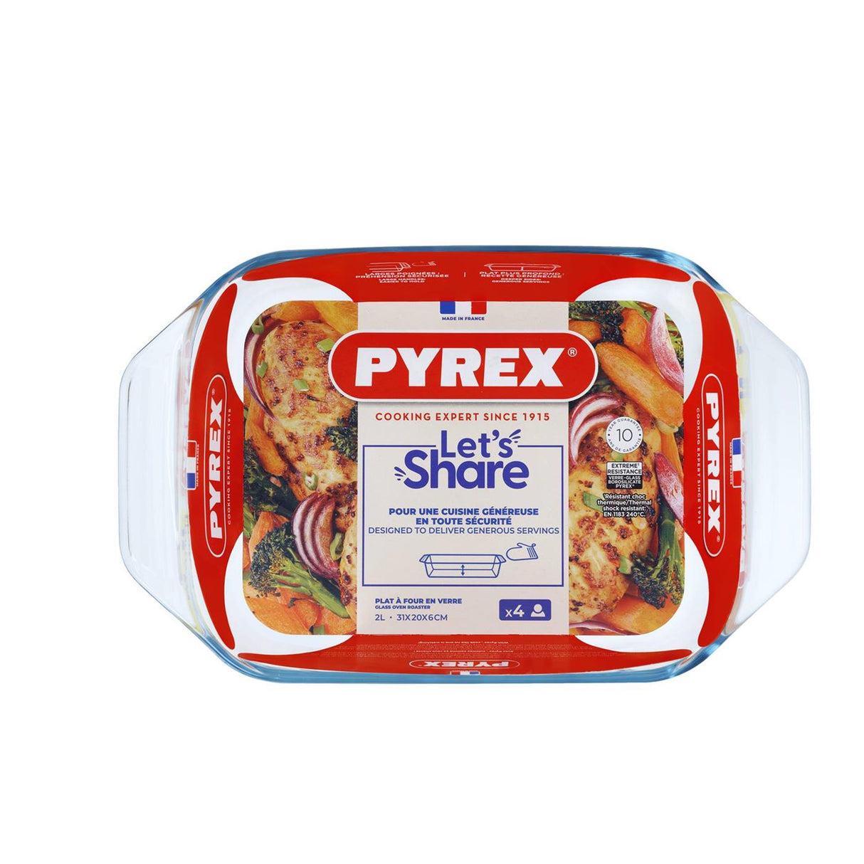 Pyrex-Auflaufform 30x21cm 2,1l Glas