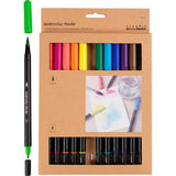 Aquarell Marker Standardfarben, 12st.