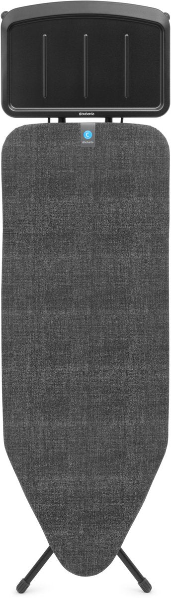 Brabantia Bügelbrett Denim Black C 124x45cm mit Dampfeinheitshalter