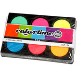 Colortime Aquarell, H: 16 mm, T 44 mm, Neonfarben, 1 Box