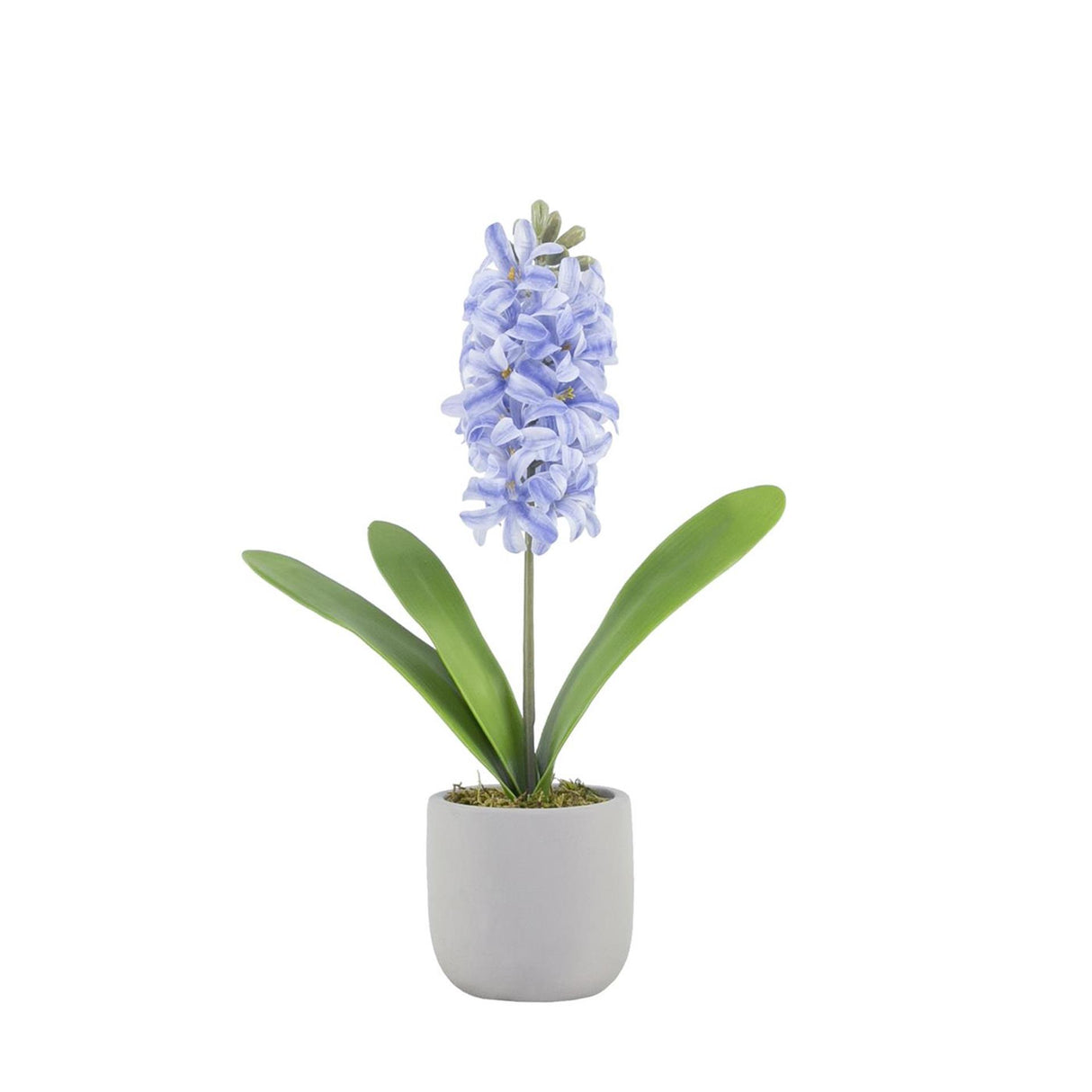 Mansion atmosphere kunstbloem hyacint paars blauw in pot real touch 15x15x41cm