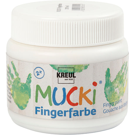 Kreativfirma Mucki Finger Farbe Weiß, 150 ml