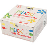 Creativ Company Muck Fingerfarbe, Blau, Grün, Rot, Gelb, 4x150 ml 1 Box