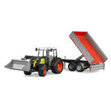 Bruder Claas Nectis 267F Traktor mit Frontlader und Anhänger