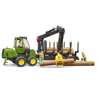 Bruder Traktor John Deere 1210e mit Baumstammgreifer