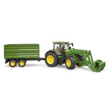 Bruder Traktor John Deere 7R 350 mit Anhänger