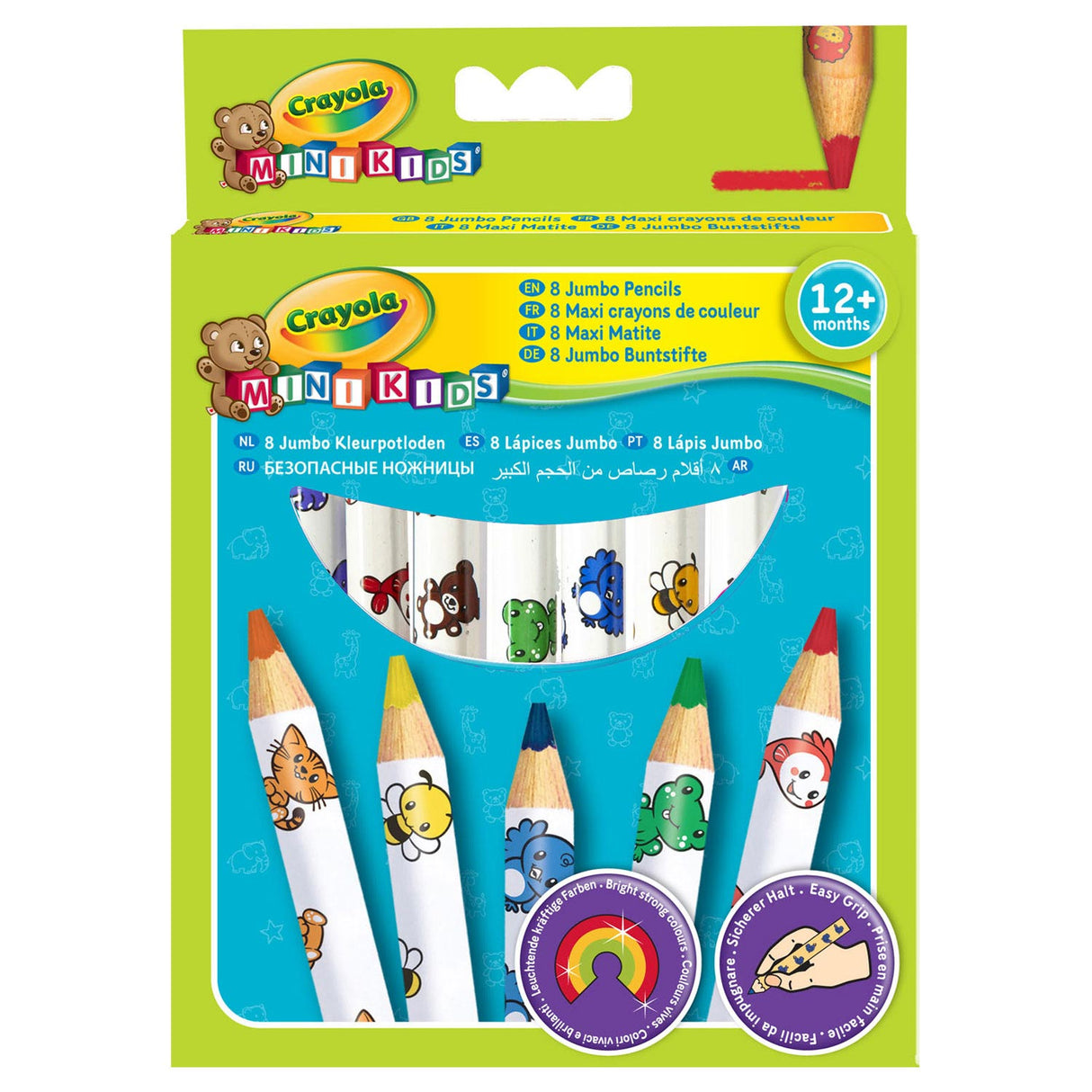 Crayola Mini Kids: lápices de colores gruesos, 8º.