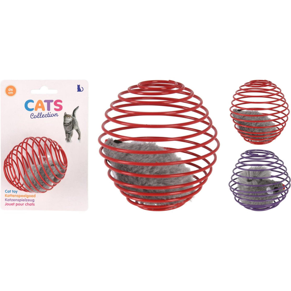 Cats collection kattenspeelgoed bal dia 6cm