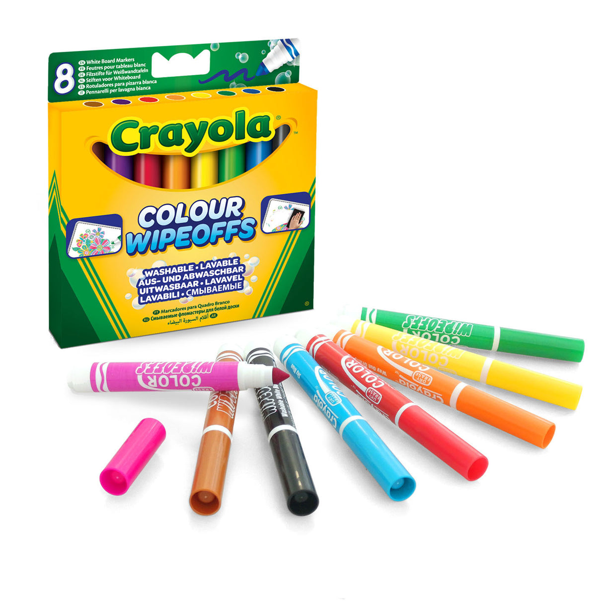 Crayola Color Wipeoff Whiteboard markers, 8st.