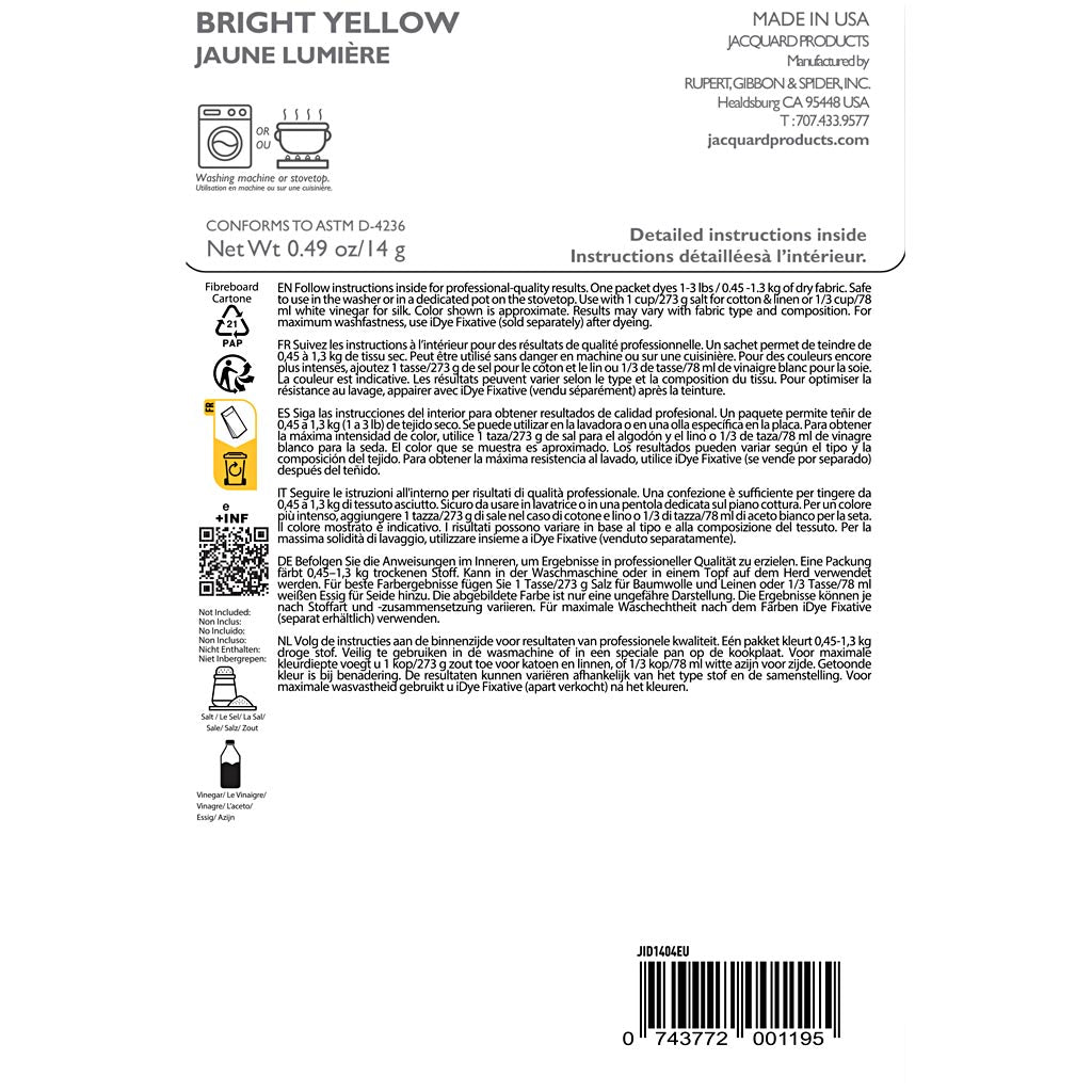 Farbstoff für Naturstoffe, leuchtendes Gelb, 14 g, 1 Box