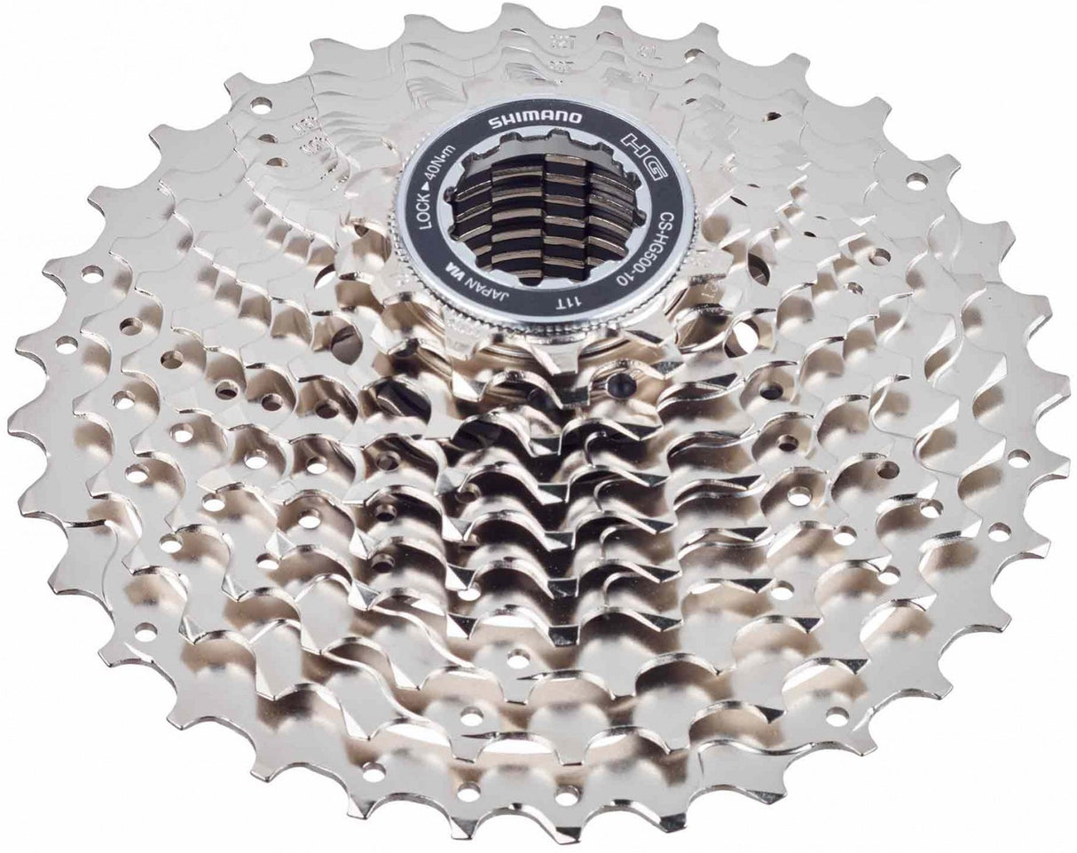 Shimano cassette tiagra cs-hg500 10 velocidad 12-28 t plata