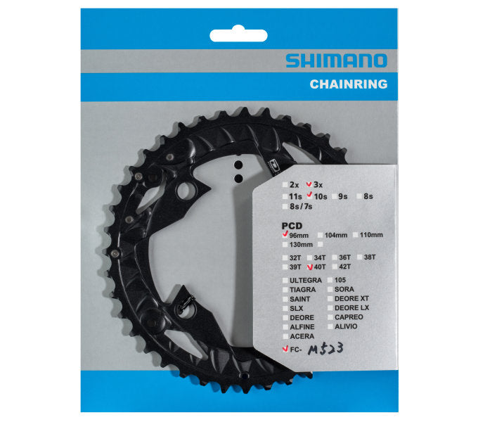 Shimano - Kette Top 40T FC -MT500 FC -M523 für Kettenschutz (AN) 10 Geschwindigkeit - Schwarz