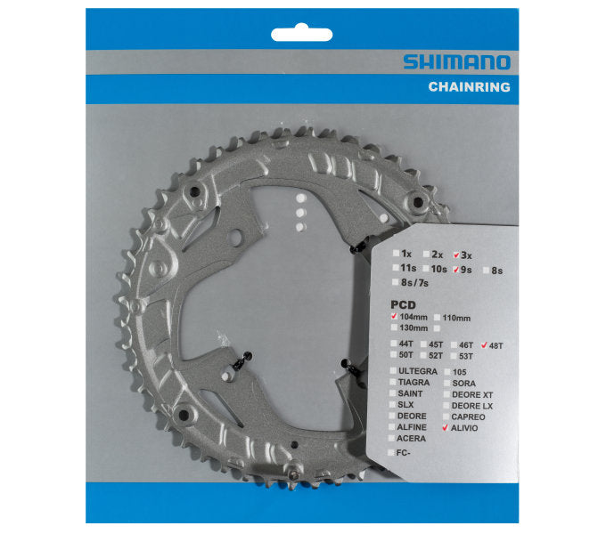 Shimano Chain Top 48 Tands Alivio FC-T4060 9 Speed ​​Silver