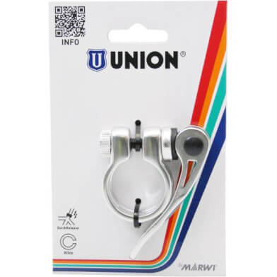 Union seat pen clamp with quick release 28.6 silver