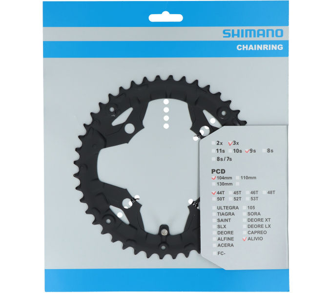 Shimano-Kette Top 44T Alivio FC-T4010 Schwarz