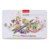 Bruynzeel Creatives Fineliner-Pinselstift-Set, 48 Farben