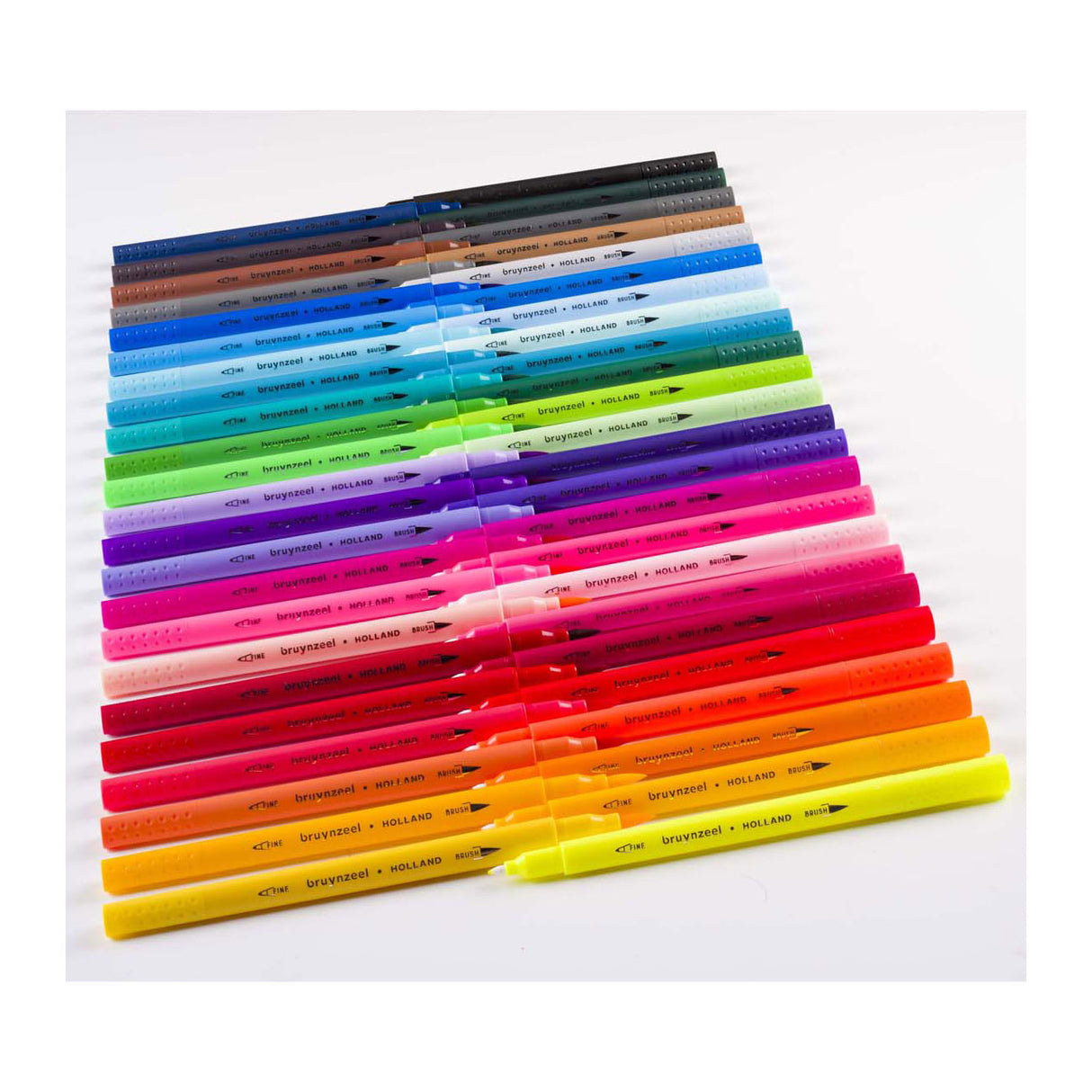 Bruynzeel Creatives Fineliner-Pinselstift-Set, 48 Farben