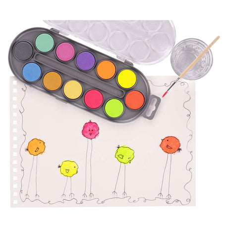 Bruynzeel Aquarell-Set für Kinder, Metallic und Neon