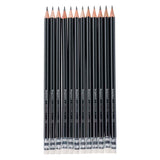 Bruynzeel Teens HB Graphitstift mit Radierspitze, Set 12