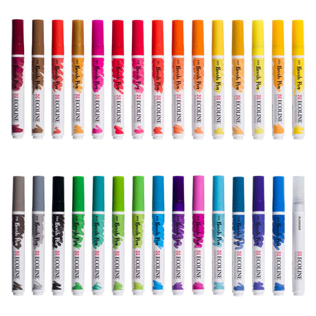 Bruynzeel Ecoline Pinselstift-Set Primär, 30 Farben