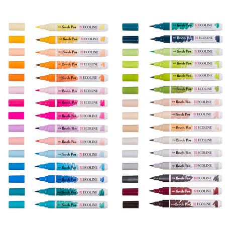 Bruynzeel Ecoline Pinselstift-Set zusätzlich, 30 Farben