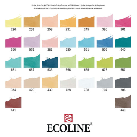 Bruynzeel Ecoline Pinselstift-Set zusätzlich, 30 Farben